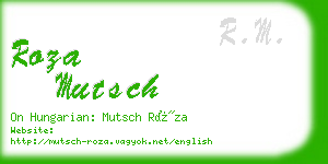 roza mutsch business card
